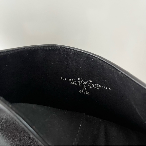 CHARLES DAVID Billow Faux Leather Pointed Toe Block Heeled Boot in Black NEW - Picture 12 of 14